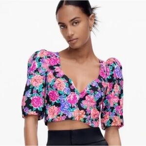 NWT Zara Floral Crop Top - Blogger’s Favorite